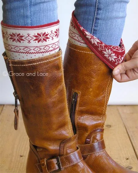 Grace & Lace Patterned Boot Cuffs