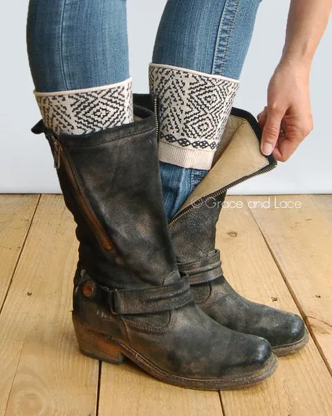 Grace & Lace Patterned Boot Cuffs