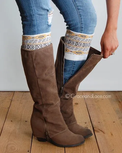 Grace & Lace Patterned Boot Cuffs