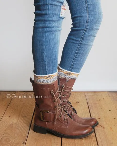 Grace & Lace Patterned Boot Cuffs