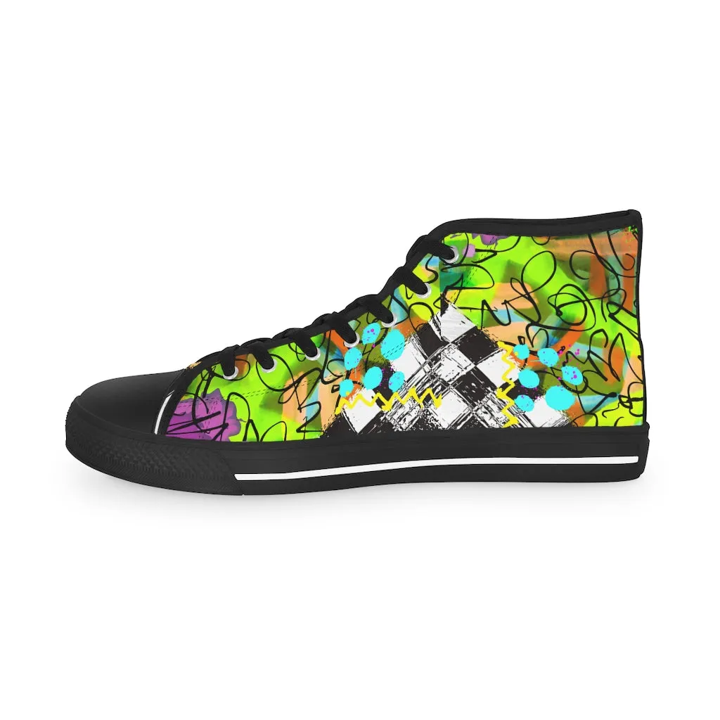 Graffiti life Men's High Top Sneakers