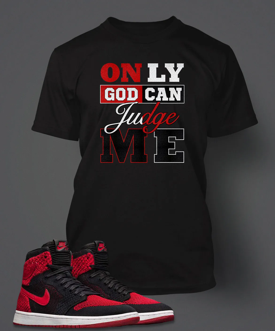 Graphic 2 Pac T Shirt To Match Retro Air Jordan 1 Flynit Shoe