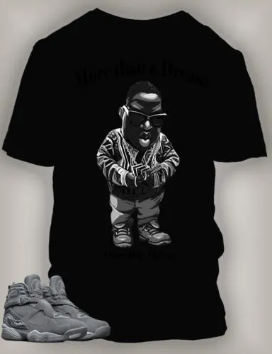 Graphic T Shirt to Match Retro Air Jordan 8 Cool Grey Shoe