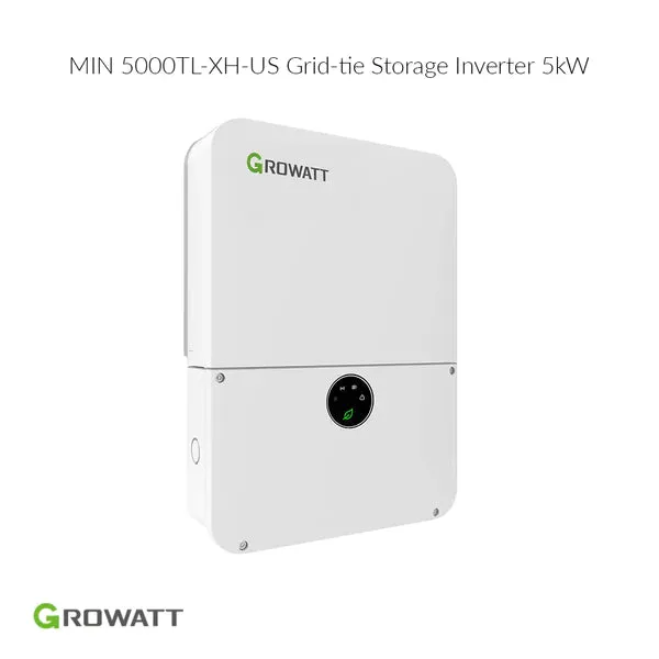 Growatt 5KW MIN 5000TL-XH-US Grid-Tie | Battery Storage Solar Inverter