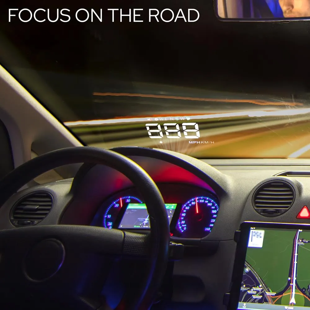 Heads Up Display Hud Screen - Vehicle Speed & Gps Compass Hud Monitor System