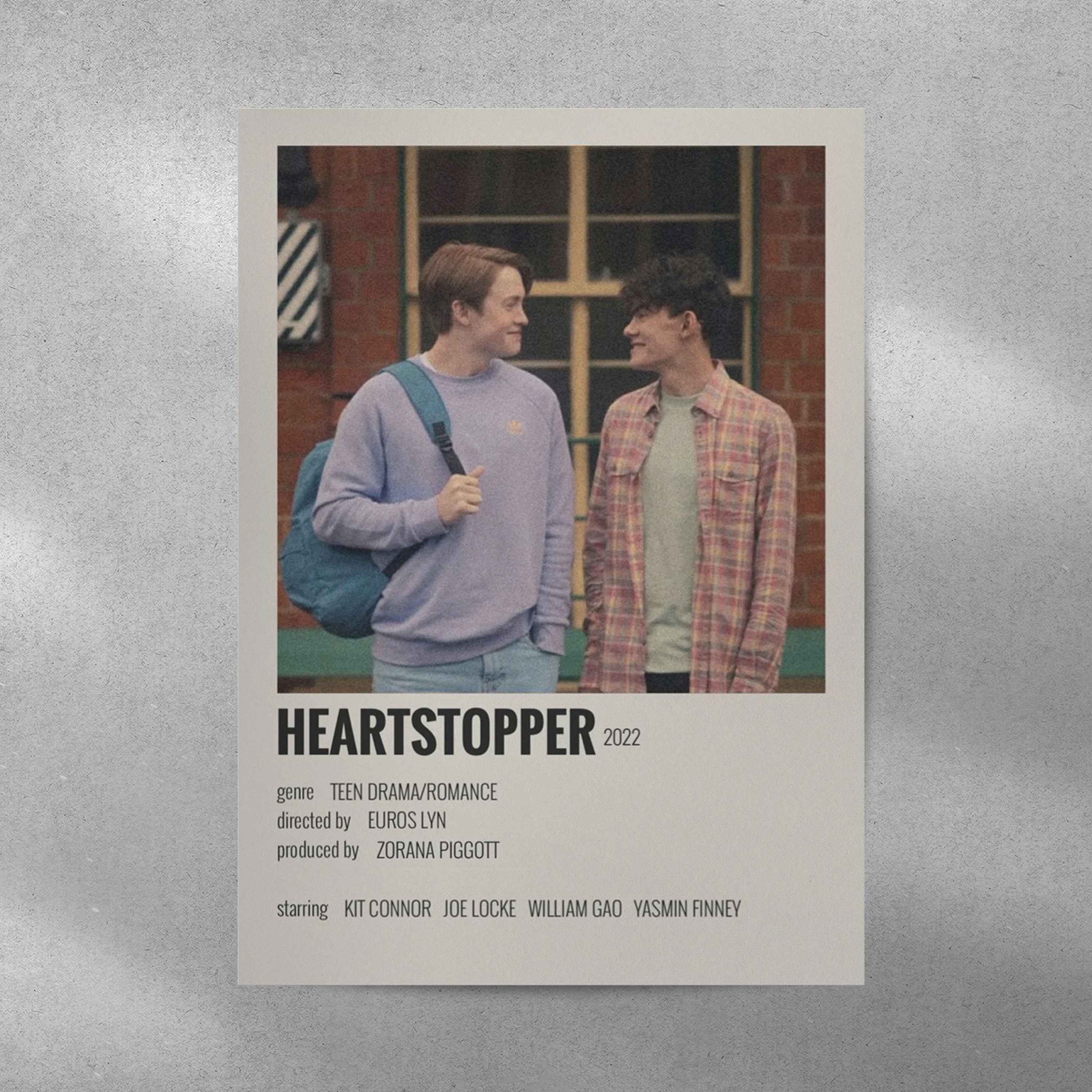 Heartstopper Pop Culture Aesthetic Metal Poster