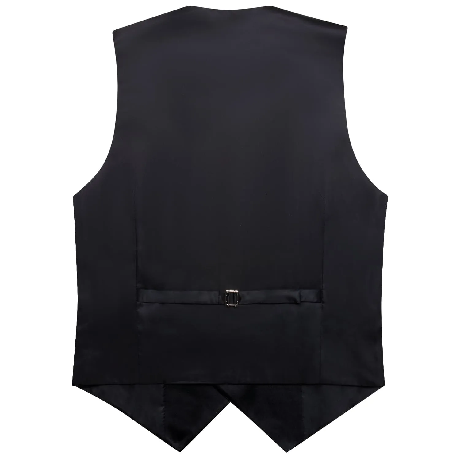 Hi-Tie Lavender Gray Double Breasted Black Shawl Lapel Vest for Men