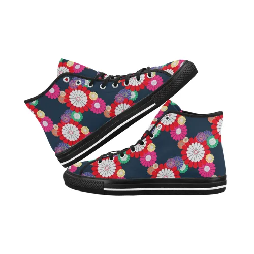 Kiku Floral Pattern Equil High Tops - Womens