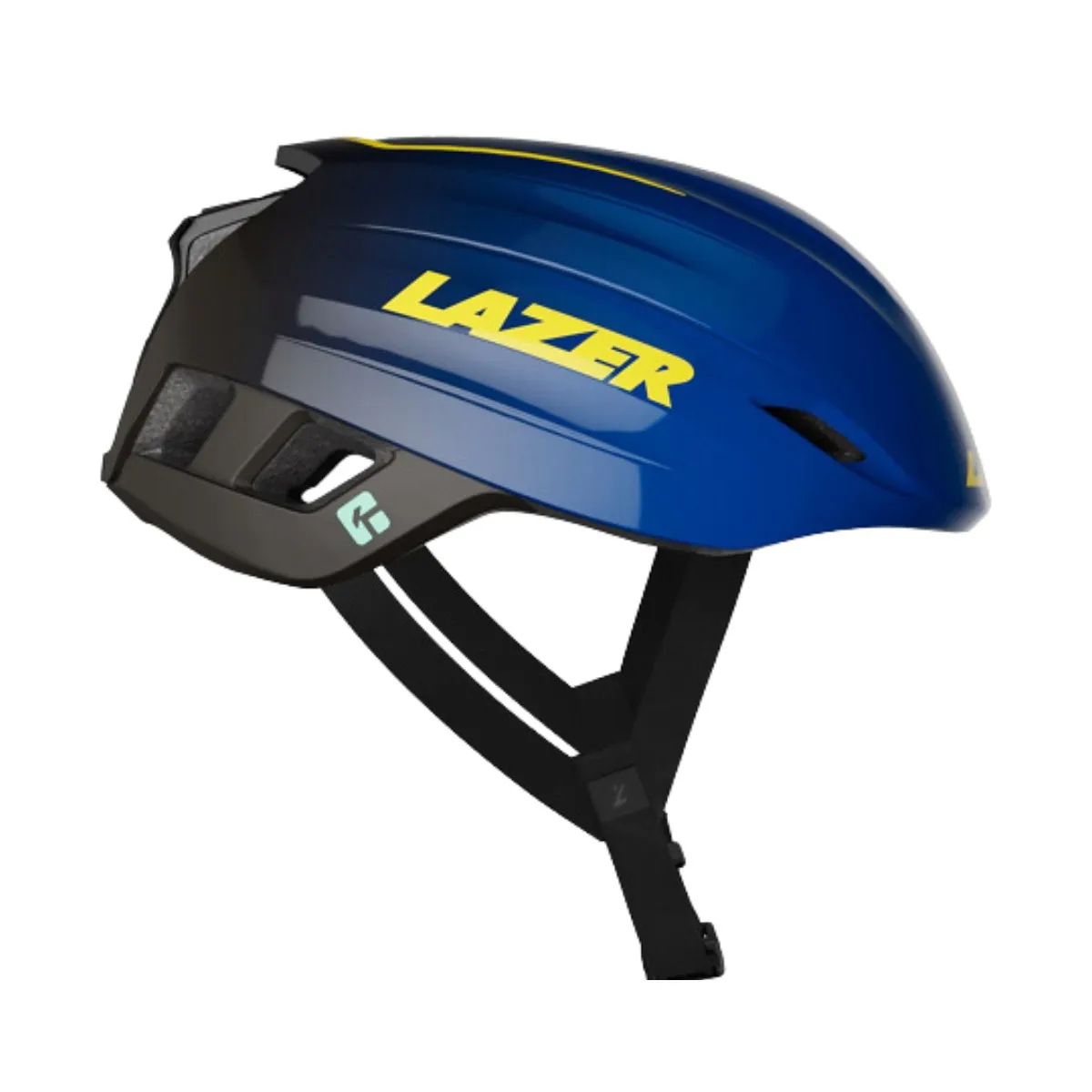 Lazer Z1 KinetiCore   Aeroshell Helmet Blue Yellow