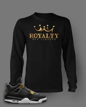 Long Sleeve Graphic Easy Money T Shirt To Match Retro Air Jordan 4 Royalty Shoe