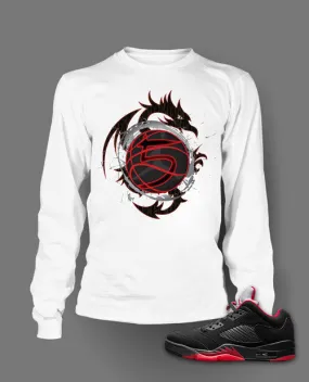 Long Sleeve Graphic T Shirt To Match Retro Air Jordan 5 Low Alternate Shoe