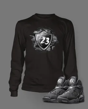 Long Sleeve T Shirt To Match Retro Air Jordan 8 Chrome Shoe