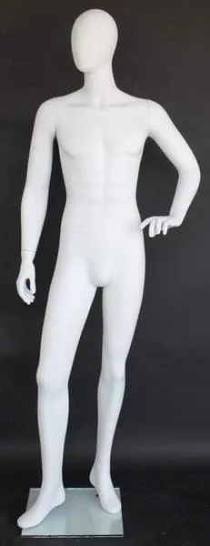 Male Egghead Mannequin MM-SFM64E-WT