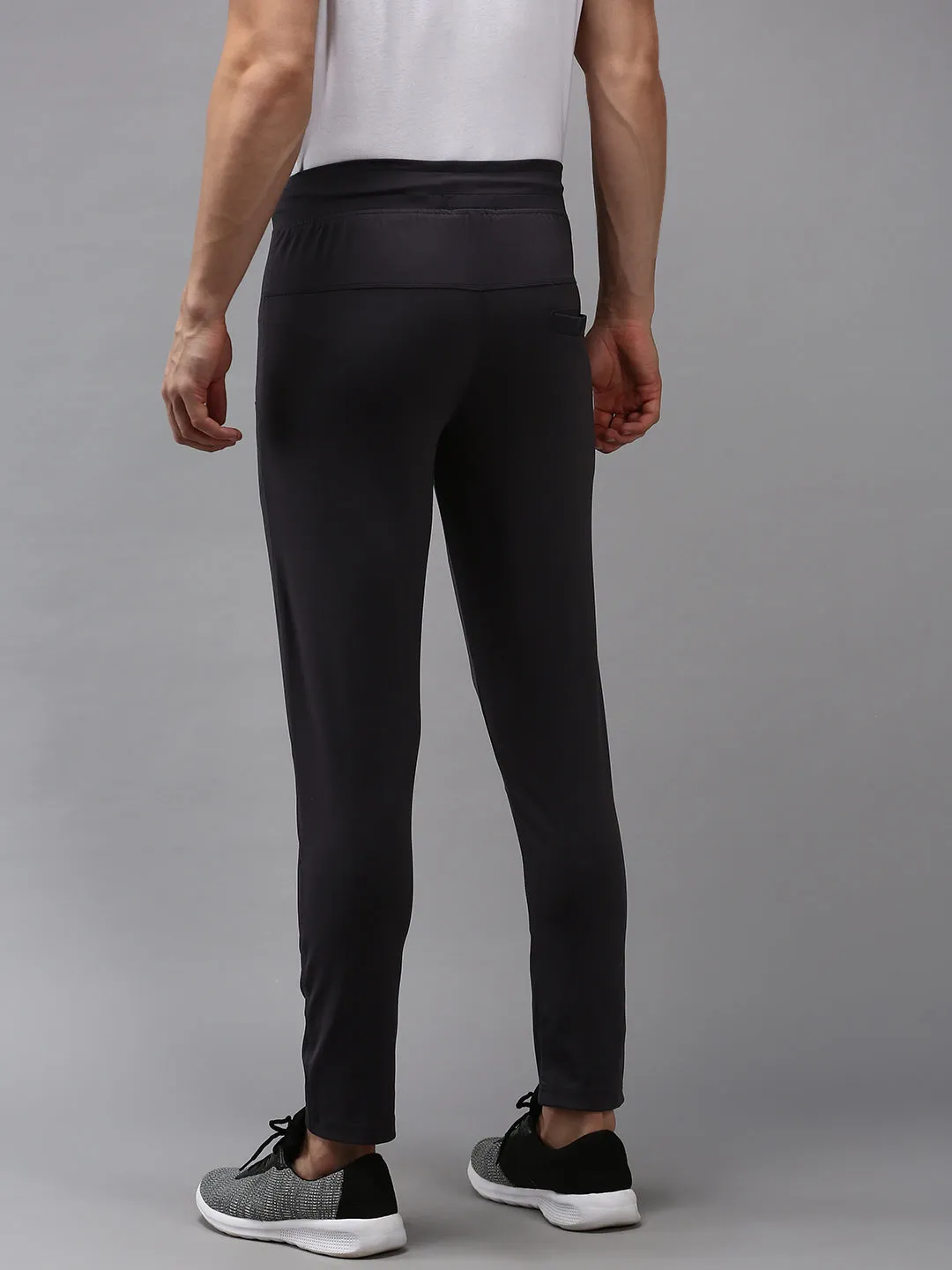 Men's Grey Solid Track Pant