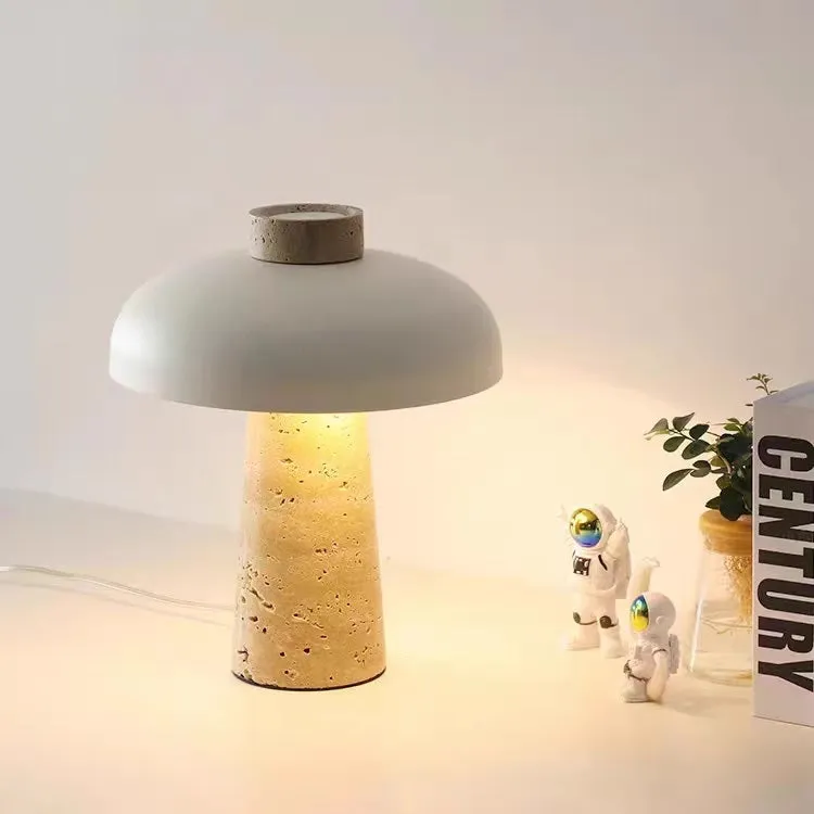 Mushroom Stone Base Table Lamp