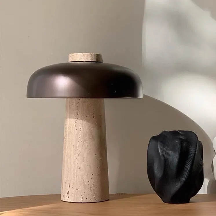 Mushroom Stone Base Table Lamp