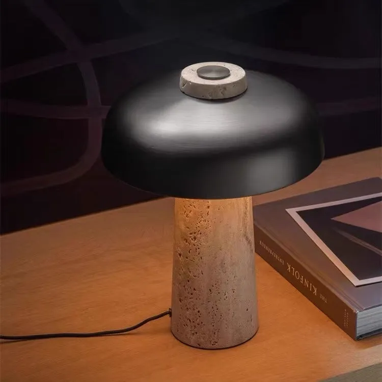 Mushroom Stone Base Table Lamp