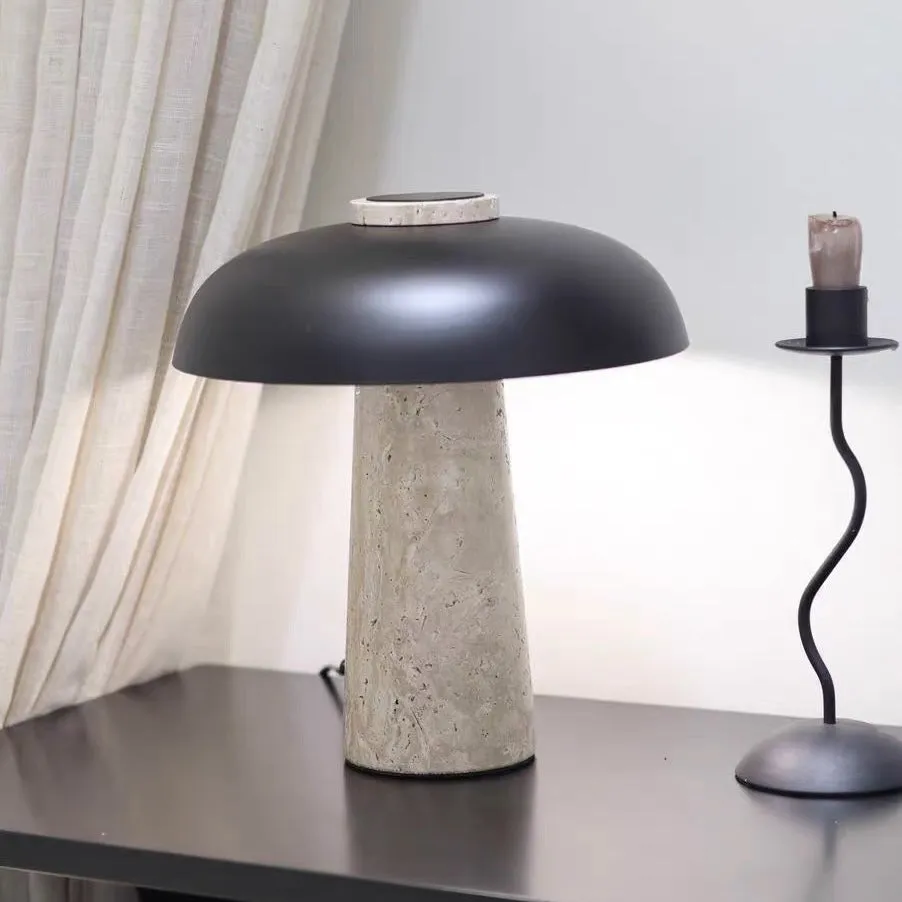 Mushroom Stone Base Table Lamp