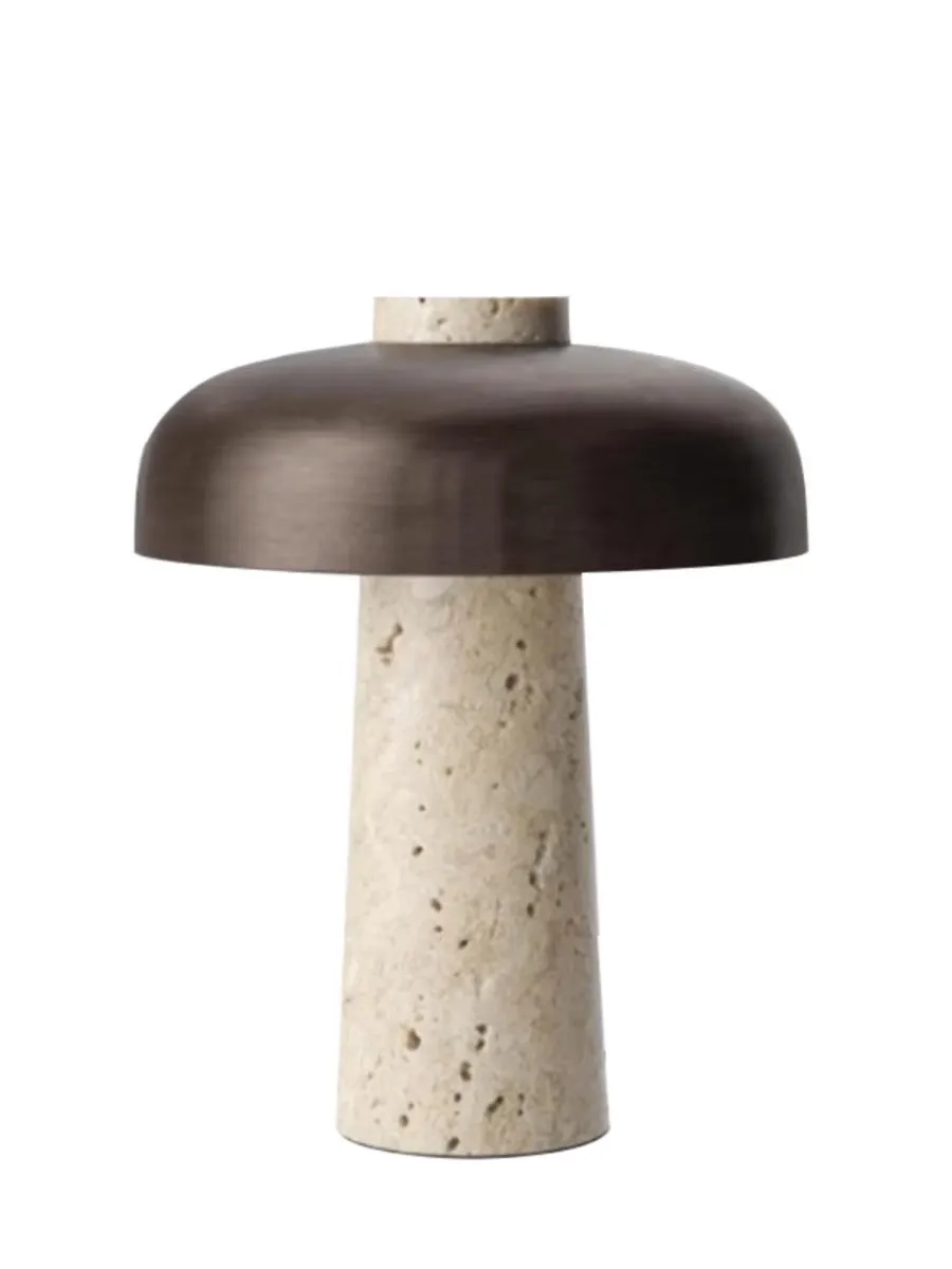 Mushroom Stone Base Table Lamp