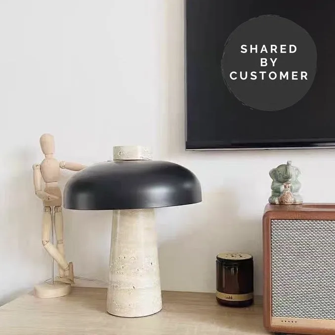 Mushroom Stone Base Table Lamp