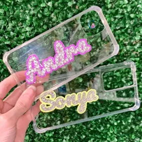 Neon Yellow Crystal Name Decal Cover  *