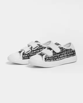 NEVER GIVE UP Empowering Graffiti Kids Velcro Sneaker