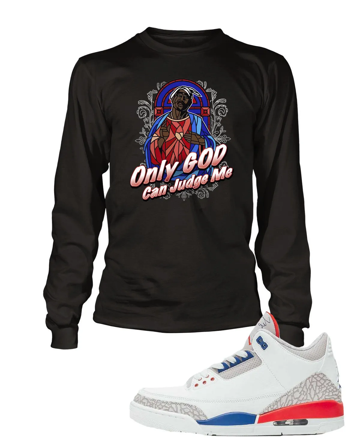 New 2Pac Graphic T Shirt to Match Retro Air Jordan 3 Shoe