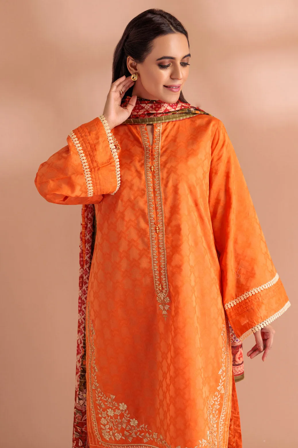 ORANGE-DYED BROSHIA-3 PIECE (SS6243P03) BIN 17 R22