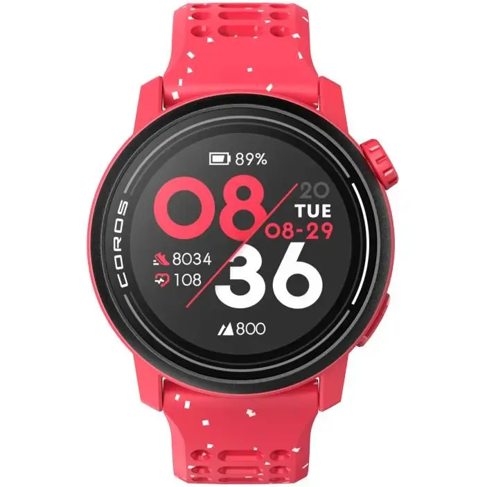 PACE 3 GPS Sport Watch - Silicone Band - Red