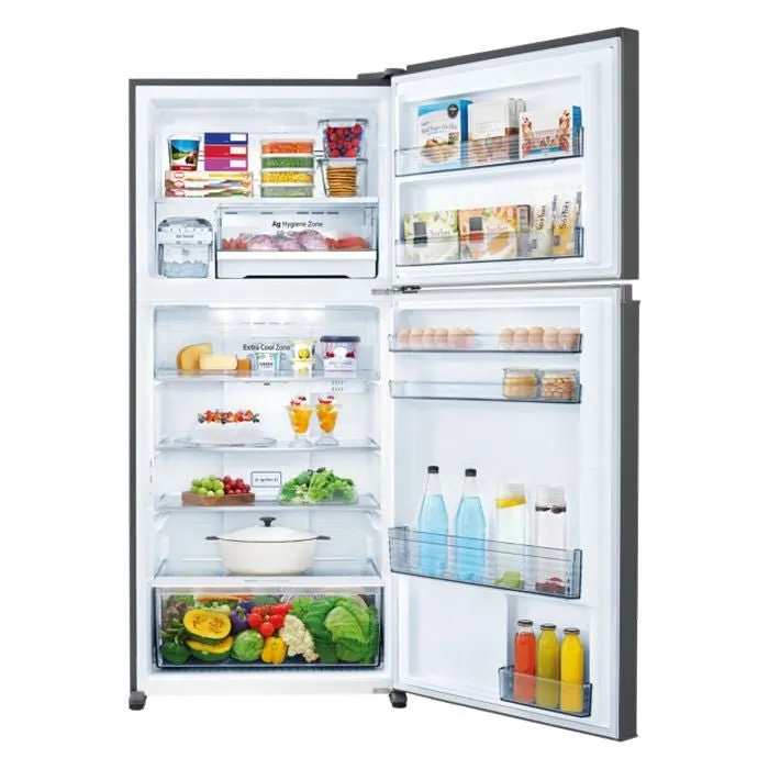 Panasonic NR-TZ601BPKM Fridge 2 Doors G601L Inverter Top Freezer Glossy Look Black