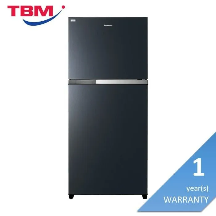 Panasonic NR-TZ601BPKM Fridge 2 Doors G601L Inverter Top Freezer Glossy Look Black