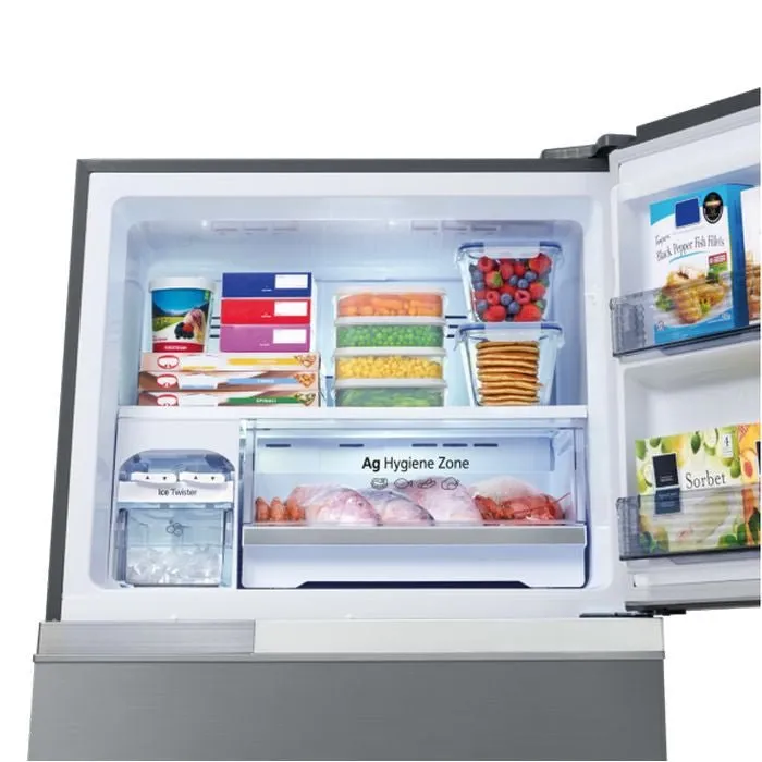 Panasonic NR-TZ601BPSM Fridge 2 Doors G601L Inverter Top Freezer Glossy Silver Steel