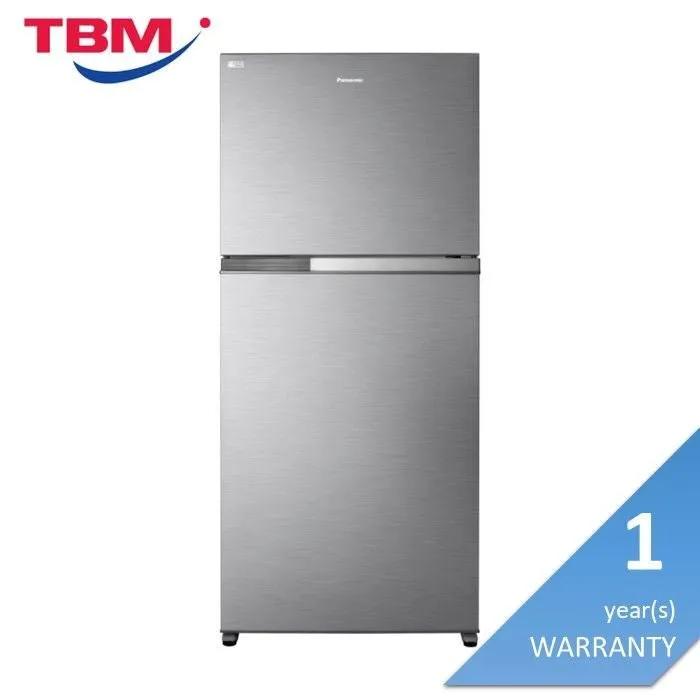 Panasonic NR-TZ601BPSM Fridge 2 Doors G601L Inverter Top Freezer Glossy Silver Steel