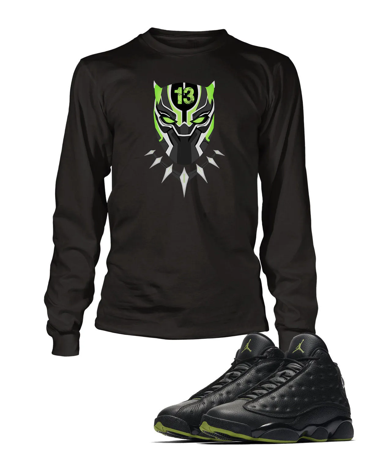 Panther Graphic T Shirt to Match Retro Air Jordan 13 High Altitude Shoe