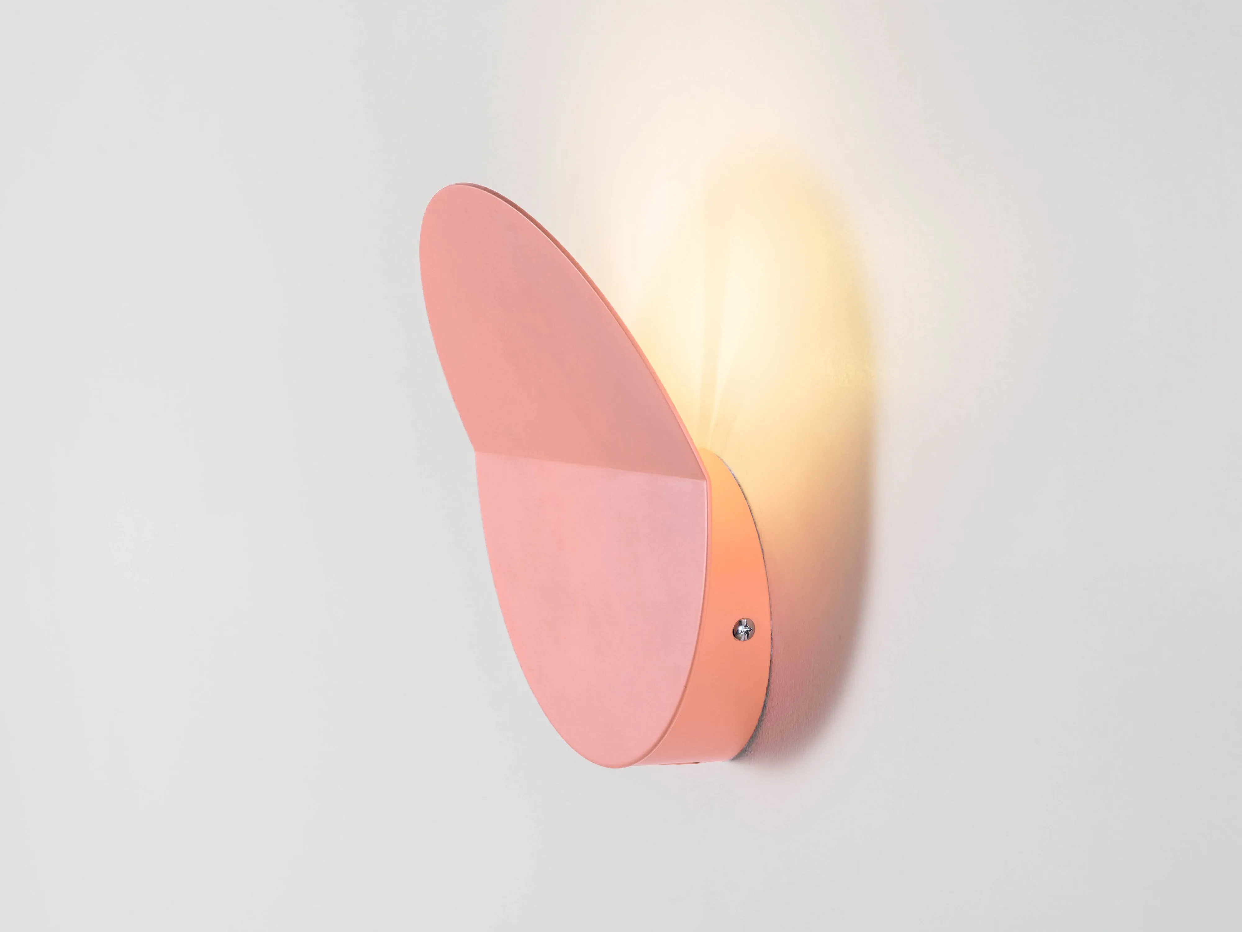 Pink diffuser wall light