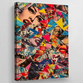 Pop Culture Collage Canvas