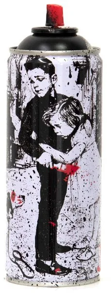 Pup Art Black Spray Paint Can Sculpture by Mr Brainwash- Thierry Guetta