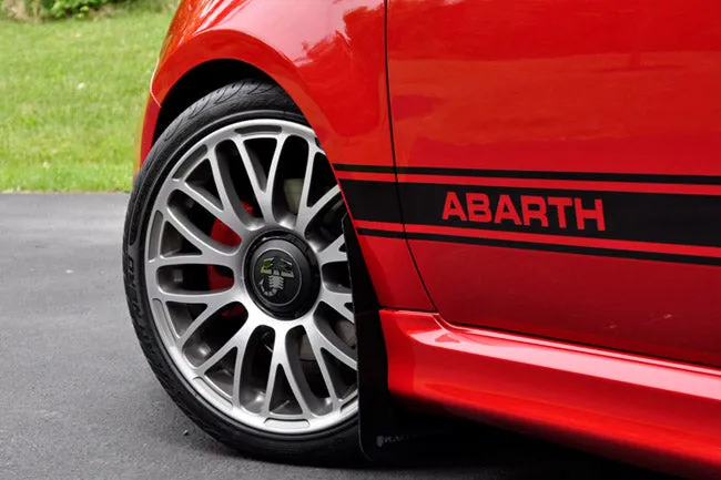 Rally Armor Mud Flaps Fiat 500 Pop/Sport/Lounge/Abarth (2012-2019) Black or Red