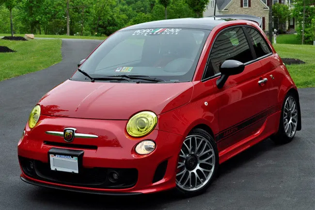 Rally Armor Mud Flaps Fiat 500 Pop/Sport/Lounge/Abarth (2012-2019) Black or Red