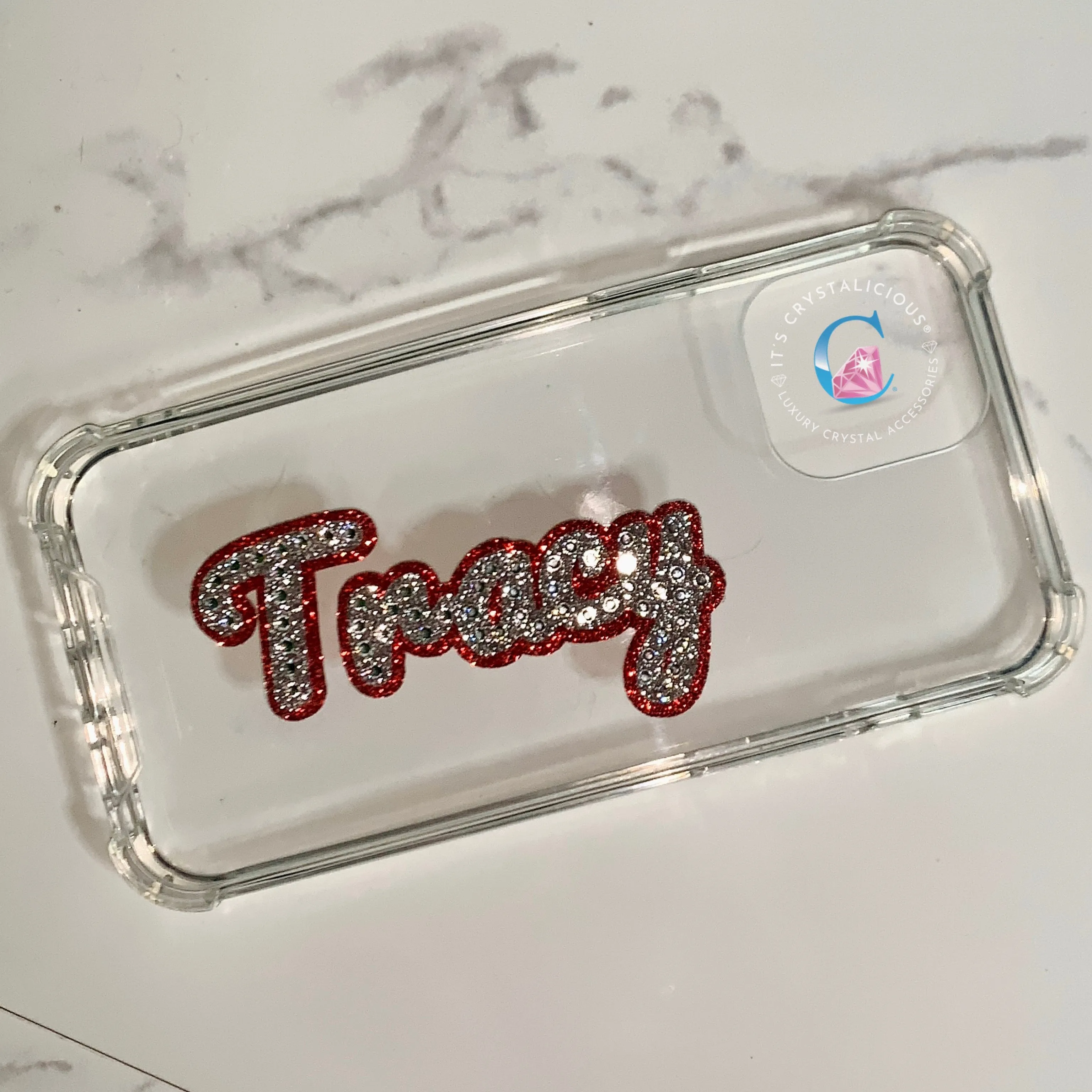 Red Crystal Name Decal Cover  *