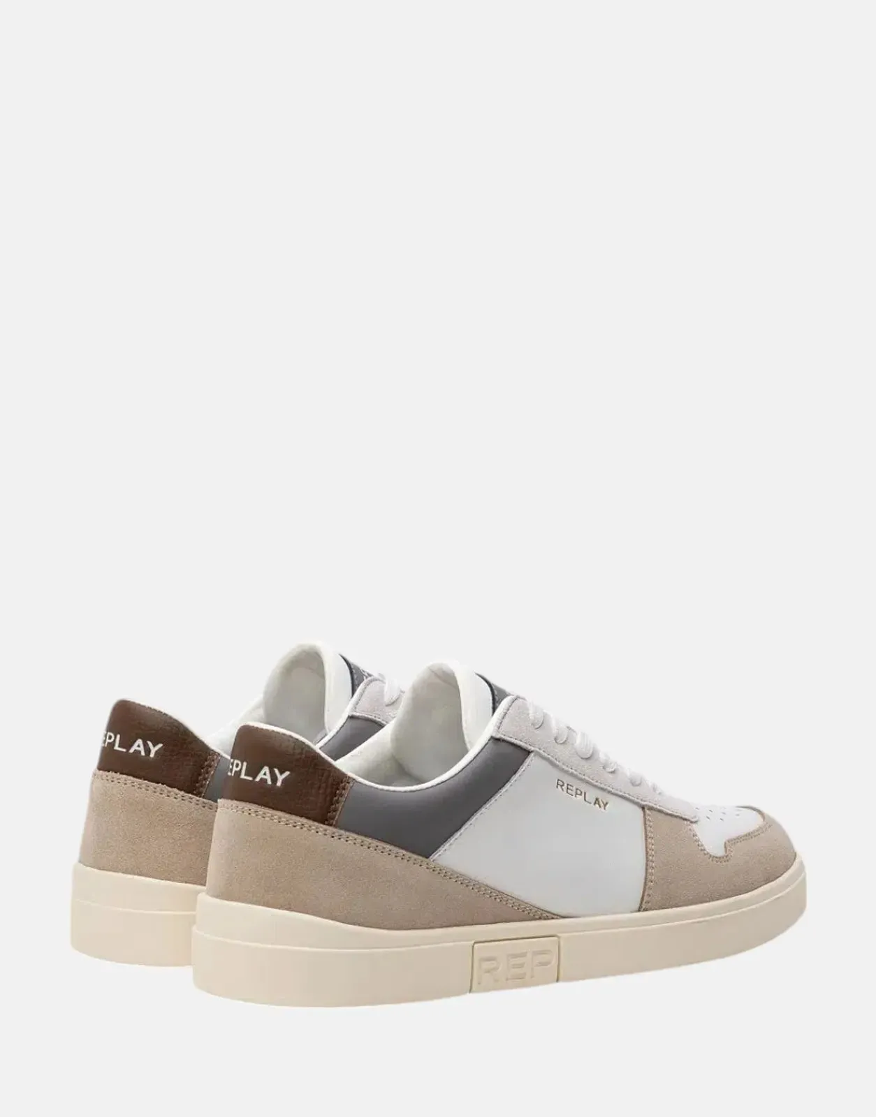 Replay Polys Court 3 White/Beige Sneakers