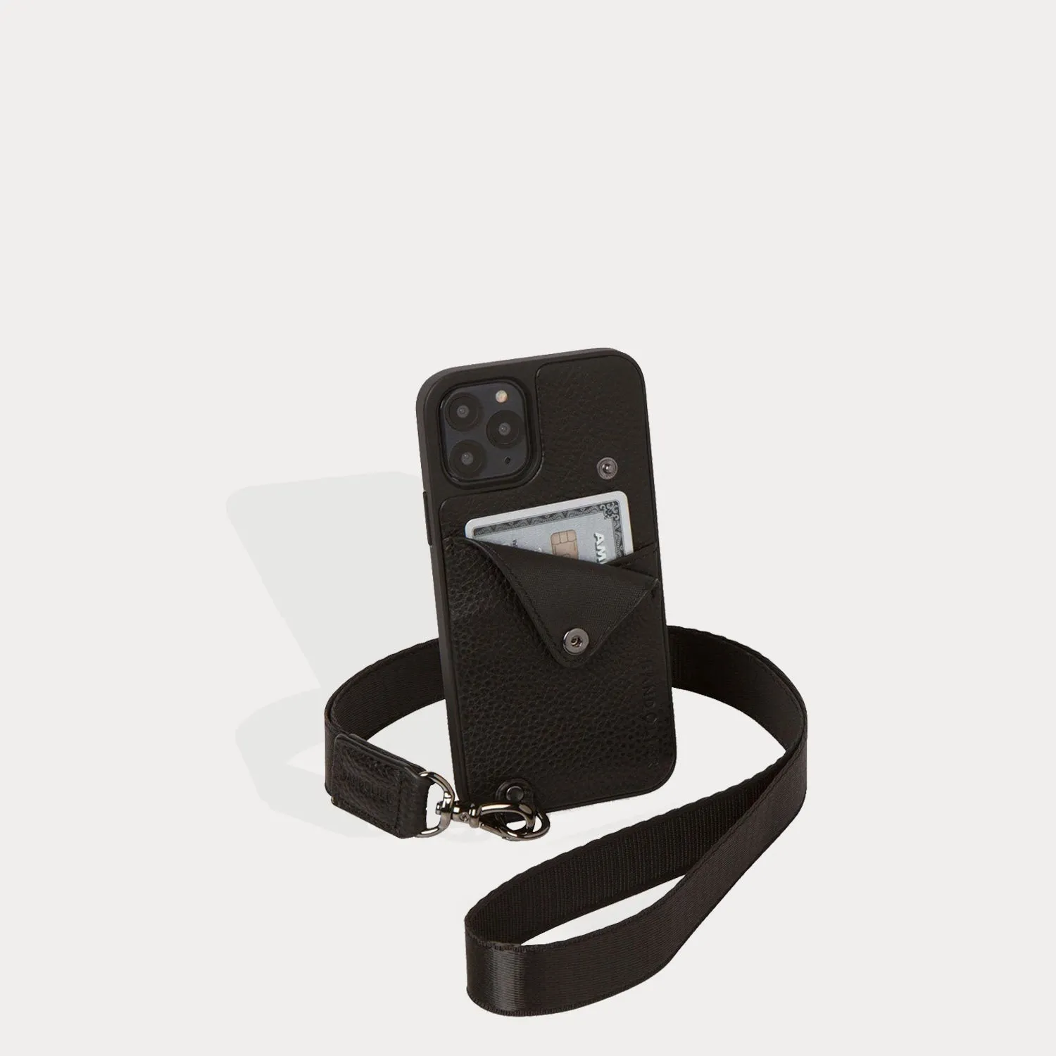 Ryder Wallet Lanyard - Black/Pewter