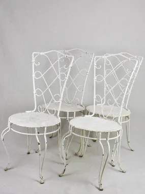 Set of four early 20th Century Parisian garden chairs