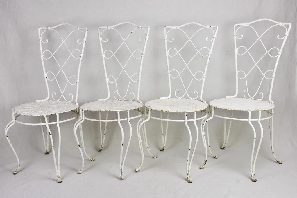 Set of four early 20th Century Parisian garden chairs