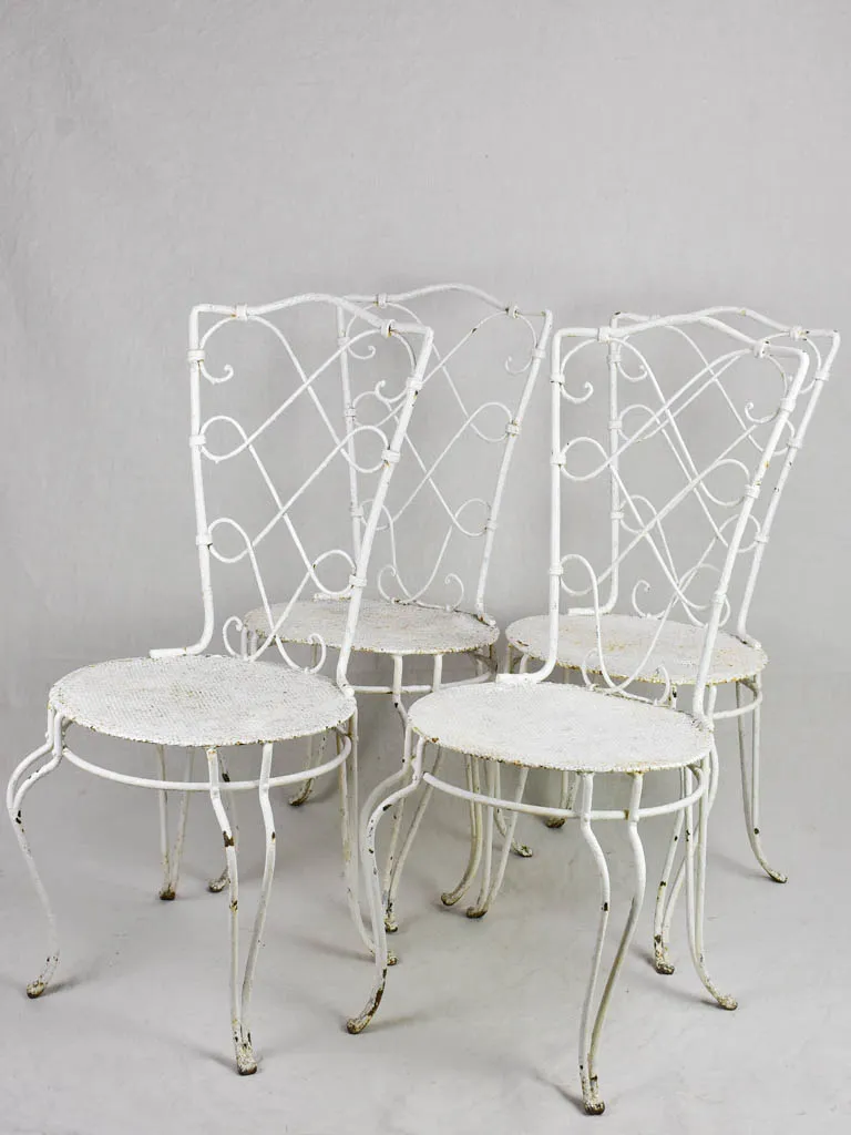 Set of four early 20th Century Parisian garden chairs