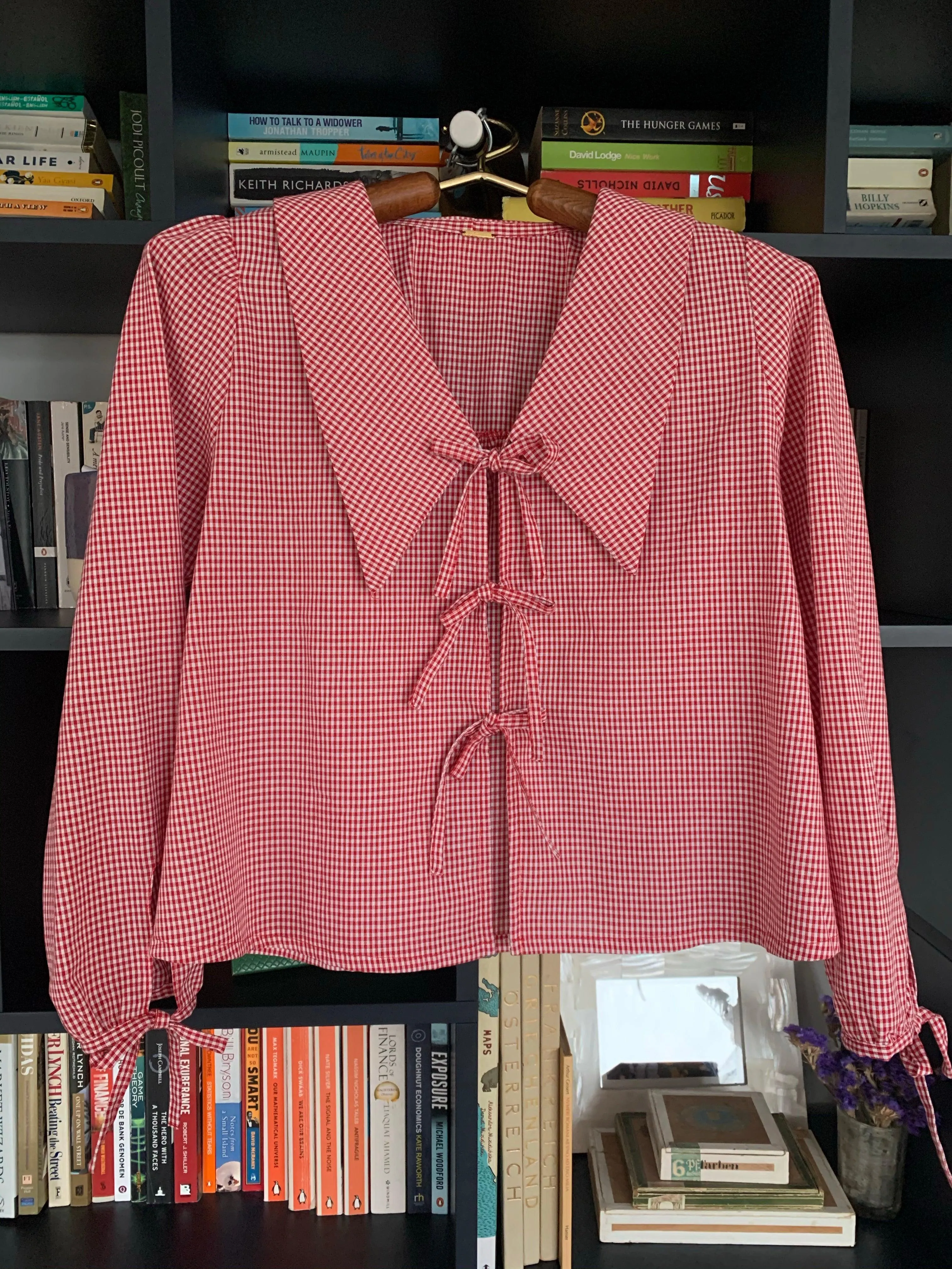 Sixtine blouse - red micro gingham