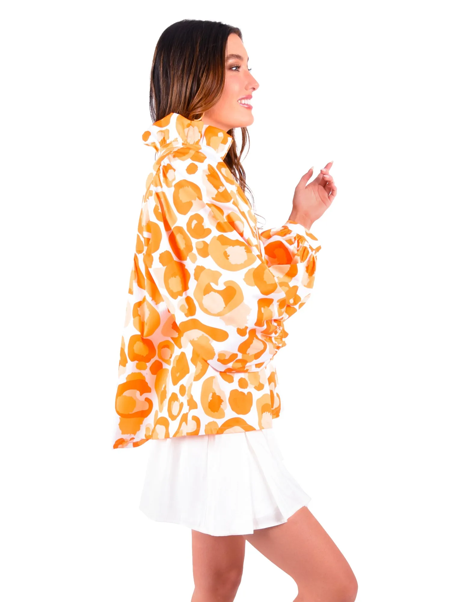 Stella Top - Orange Collegiate Cheetah