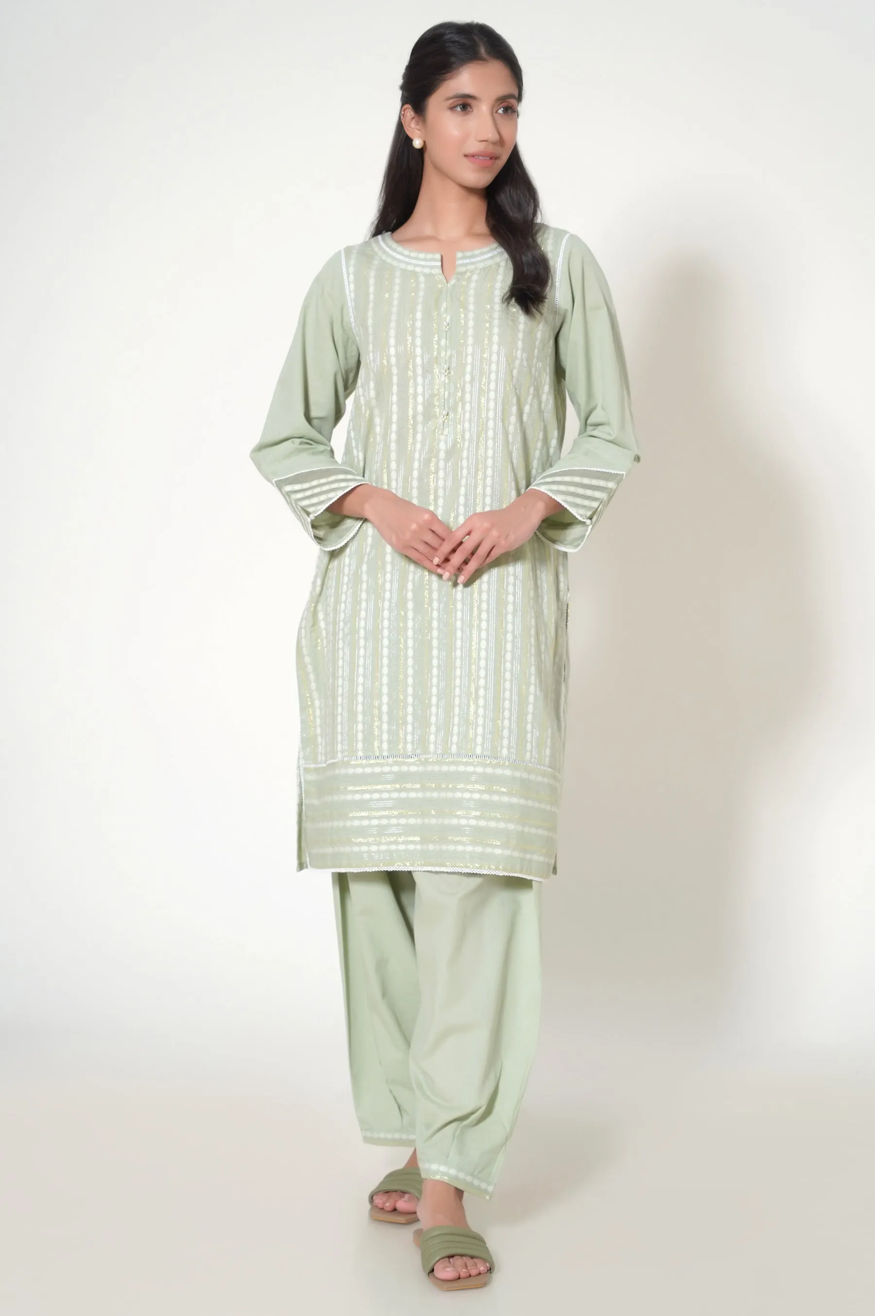 Stitched 2 Piece Jacquard Suit