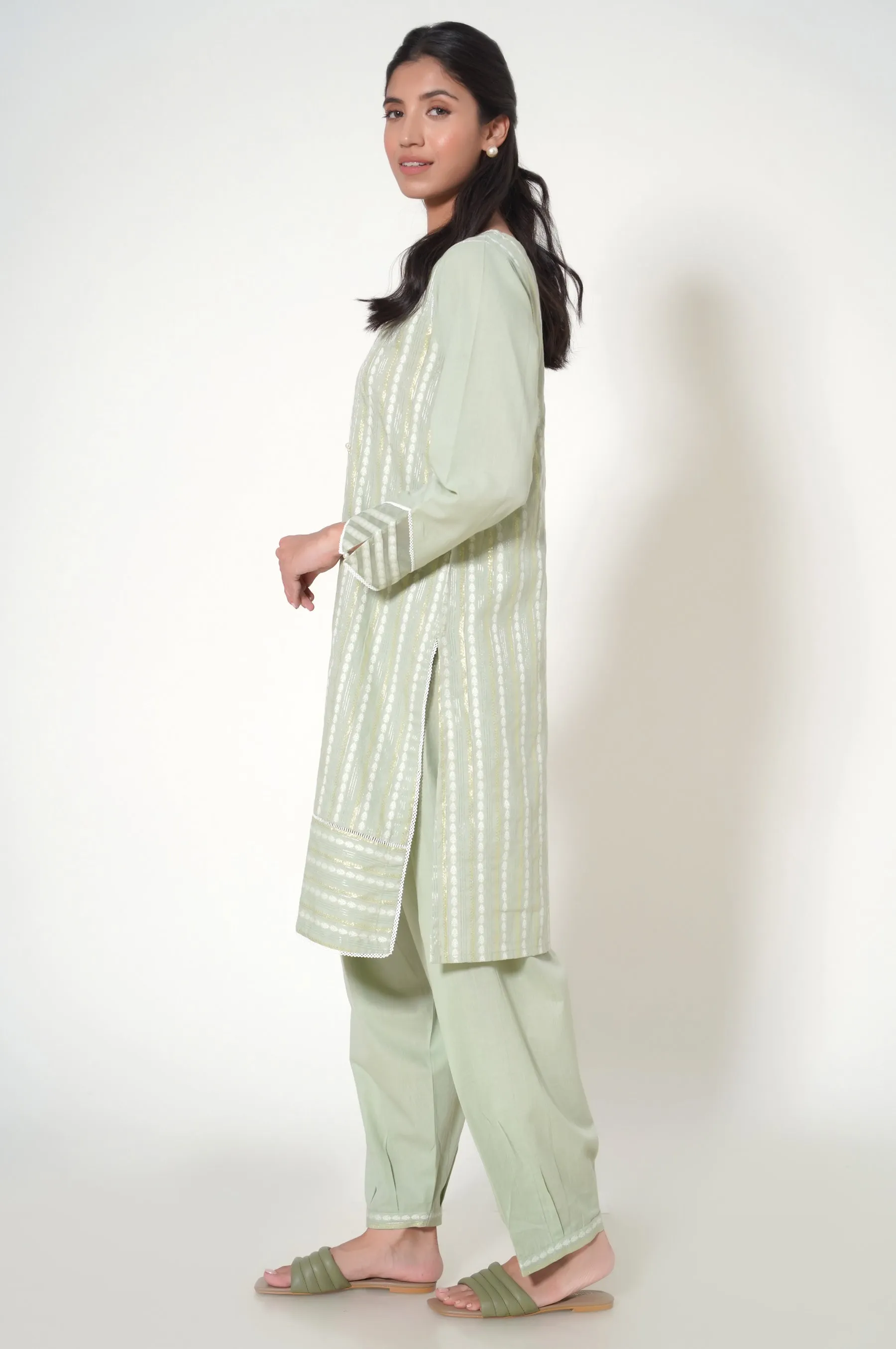 Stitched 2 Piece Jacquard Suit