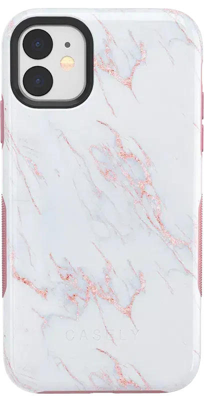 Subtle Blush | White and Pink Marble Case